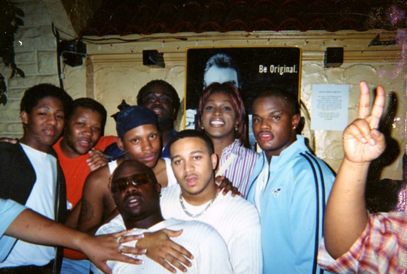 A group of eight Soakie's patrons pose for a photo.